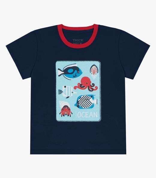 Image_Camiseta Infantil Masculina Trick Nick Azul