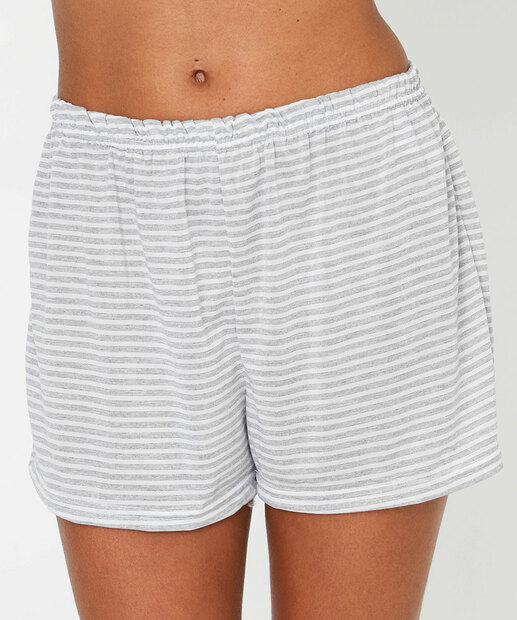 Pijama Feminino Frase Frontal Manga Curta Marisa Azul