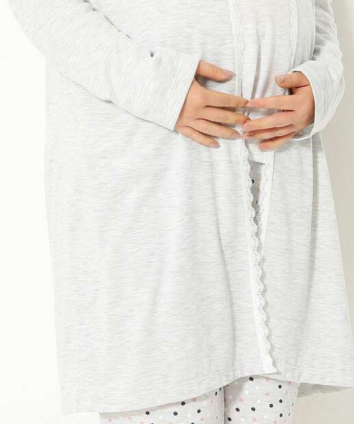 Robe Gestante Recorte Renda Marisa