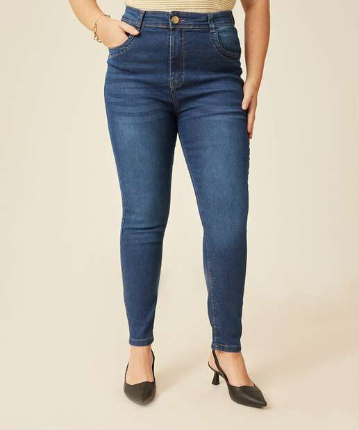 Calça Plus Size Feminina Jeans Cigarrete