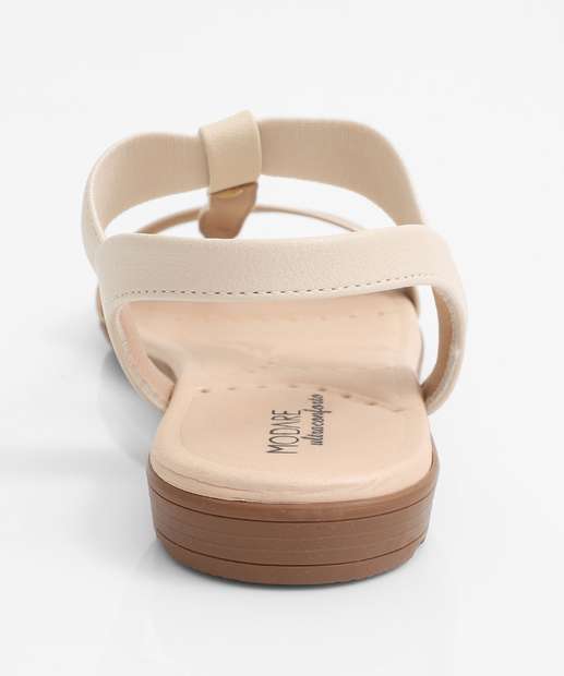 Sandália Feminina Rasteira Tiras Modare