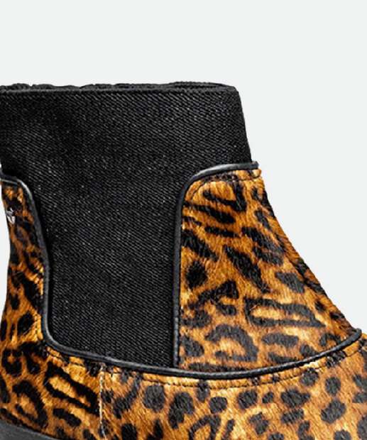 Bota Feminina Chelsea Animal Print Tanara 