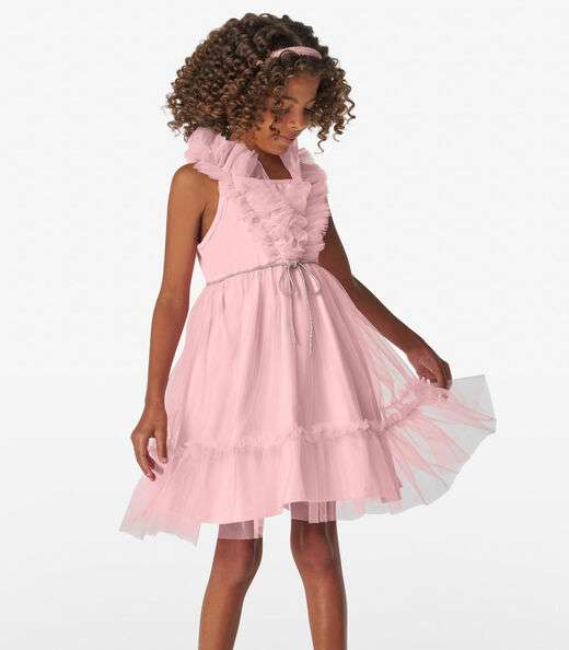 Image_Vestido em Cotton Leve e Tule Trick Nick Rosa