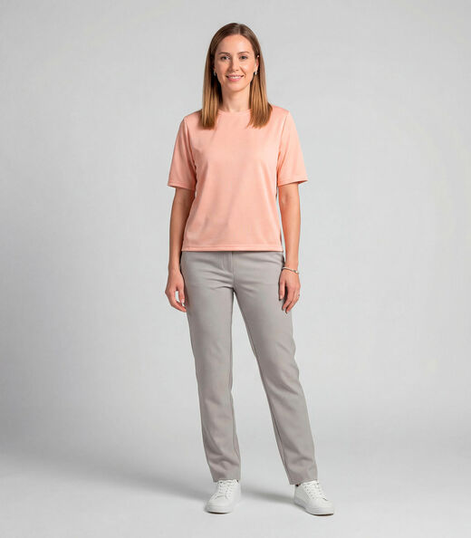 Image_Blusa Feminina 100% Poliéster Básica Infinita Cor Rosa