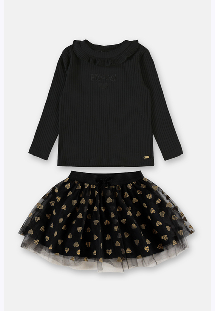 Conjunto Blusa Saia Tule Up Baby
