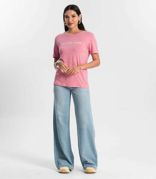 Blusa Feminina Viscotorcion Rovitex Rosa