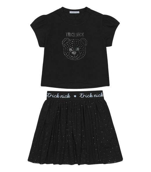 Conjunto Blusa Com Saia Em Tule Trick Nick Preto