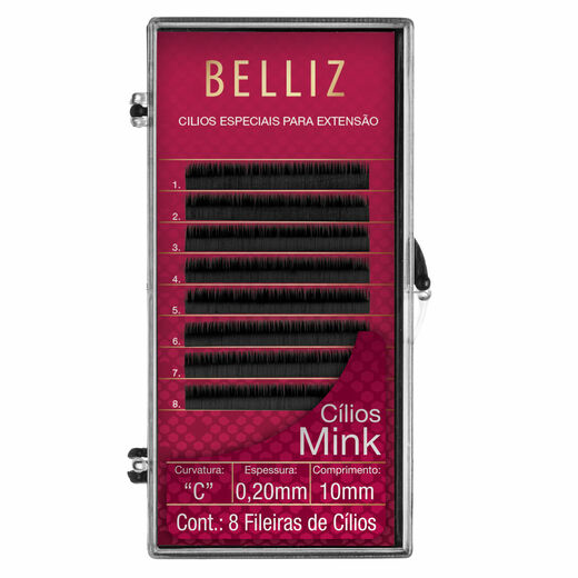 Image_Cilios Belliz Para Alongamento Mink C 020 10Mm