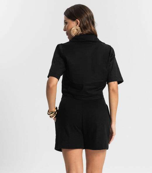 Camisa Cropped Endless Preto