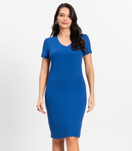 Image_Vestido Feminino Em Ribana Canelada Rovitex Azul