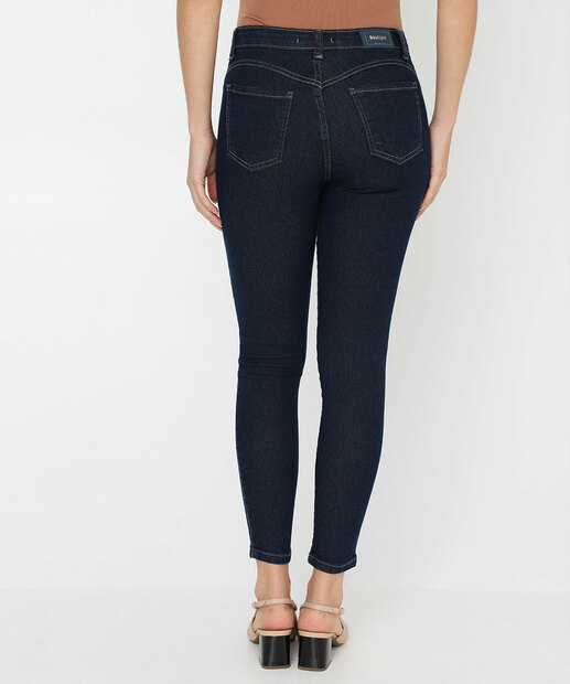 Calça Jeans Skinny Feminina Cintura Média Biotipo Azul