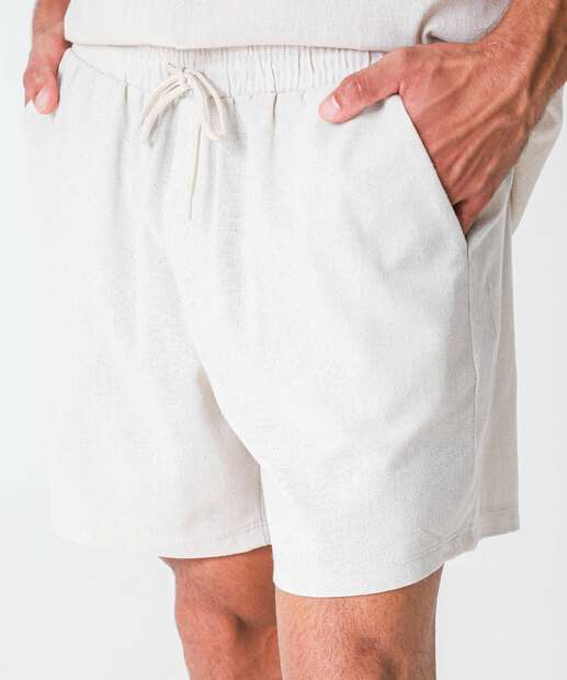 Bermuda Masculina Bolsos MR Bege