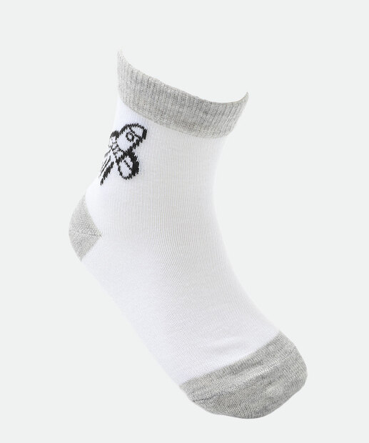 Kit 3 Meias Infantil Estampa Alienígena Marisa Branco