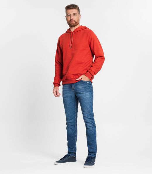 Blusão Com Capuz Masculino Diametro Laranja