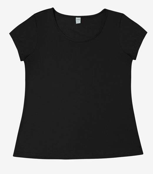 Blusa Feminina Viscotorcion Básica Rovitex Preto