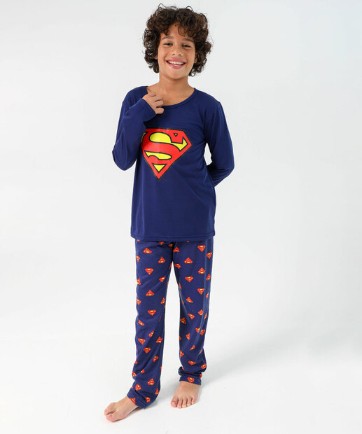 Image_Pijama Juvenil Super Homem Warner Bros Tam 8 a 16 Azul