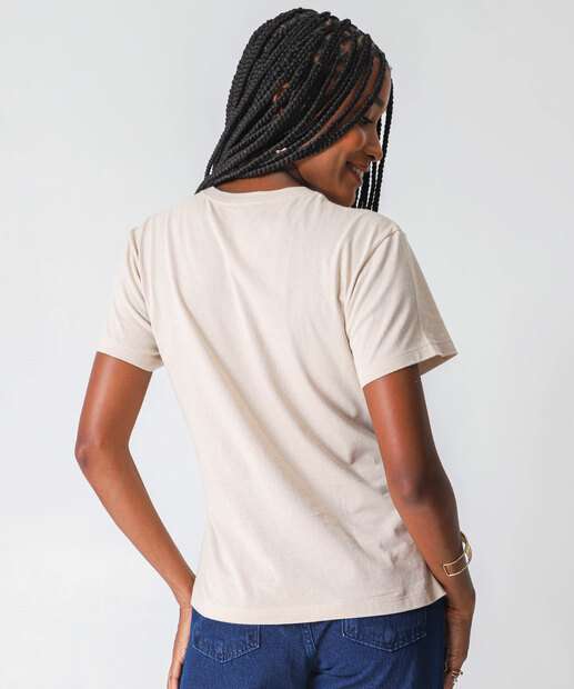 Blusa Feminina Estampa Coqueiro Marisa Bege