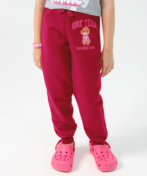 Calça Infantil Moletom Marisa Tam 4 a 10 Rosa