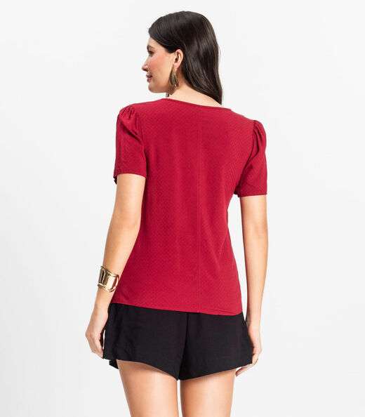 Blusa Feminina Em Viscose Infinita Cor Vermelho