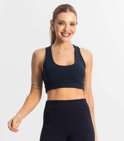 Image_Top Fitness Feminino em Cotton Pesado Select Azul