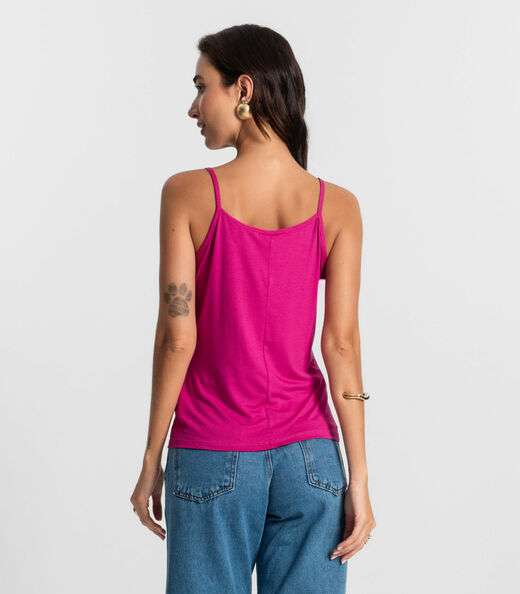 Blusa Feminina de Alças Básica Rovitex Rosa