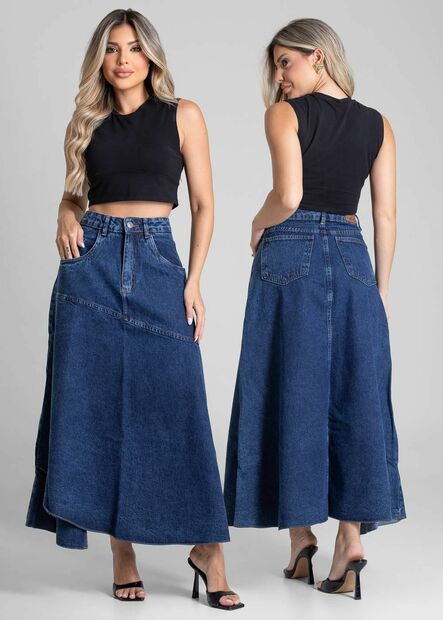Saia Jeans Sawary Midi - 282251