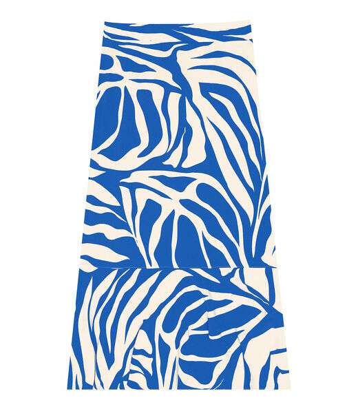 Saia Midi Estampada Rovitex Azul