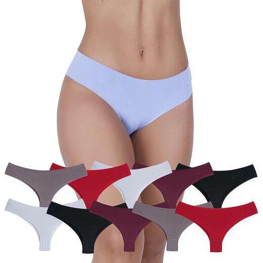 Image_Kit 10 Calcinhas Nua Sem Costura Concept Lingerie Multicolorido