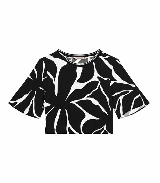 Blusa De Viscose Khyara Estampada Feminina Endless Preto