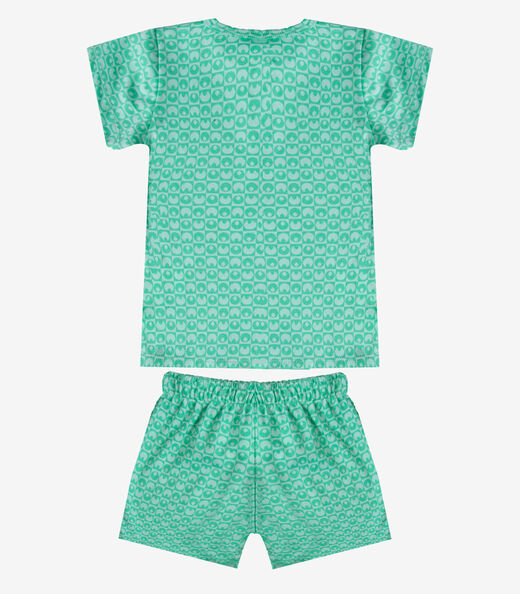 Conjunto Menina Infantil Blusa Com Short Select Verde