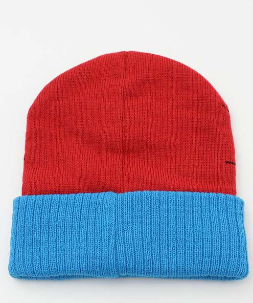 Touca Infantil Tricô Bordado Homem Aranha Marvel