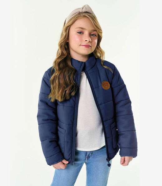 Jaqueta Infantil Feminina Microfibra Trick Nick Azul