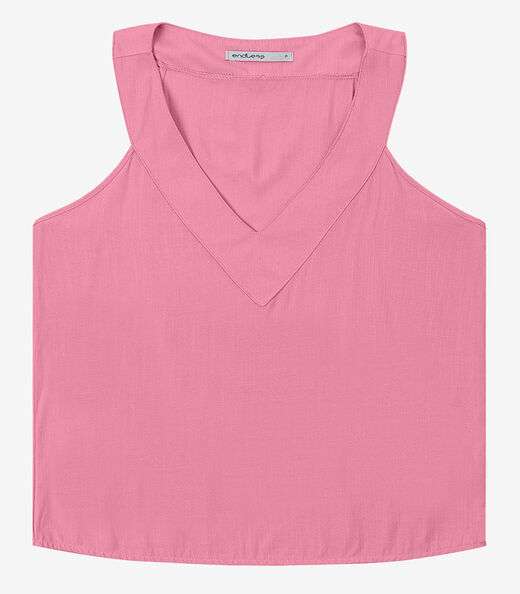 Regata Viscose Slub Feminina Endless Rosa