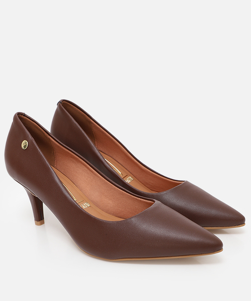 Scarpin Feminino Bico Fino Vizzano Marrom