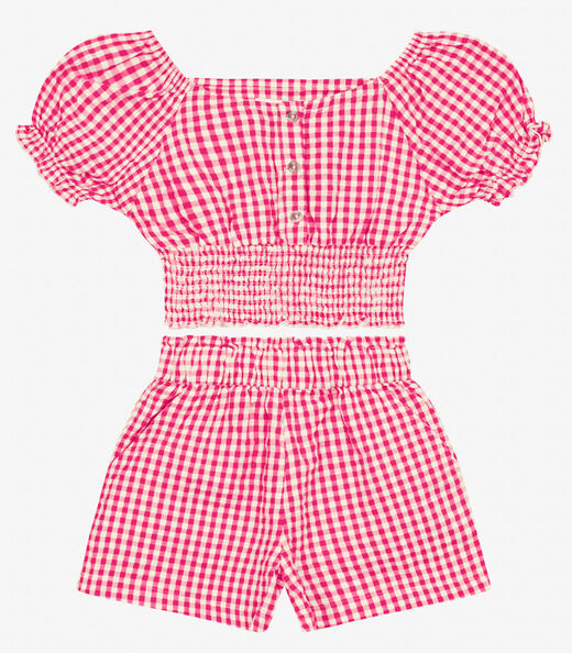 Conjunto Menina Blusa com Shorts Trick Nick Rosa