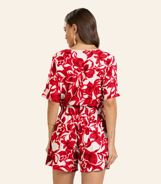 Conjunto Blusa com Shorts Feminino Endless Vermelho