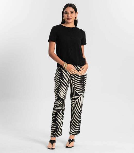 Blusa Manga Curta em Air Flow Rovitex Preto