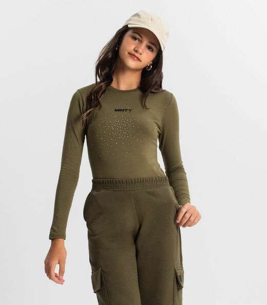 Image_Blusa Juvenil Com Strass Manga Longa Minty Verde