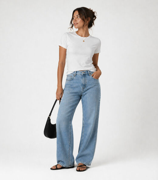 Blusa Feminina Básica Algodão Infinita Cor Branco