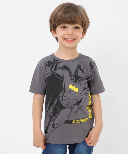 Image_Camiseta Infantil Manga Curta Batman Tam 4 a 10 Cinza
