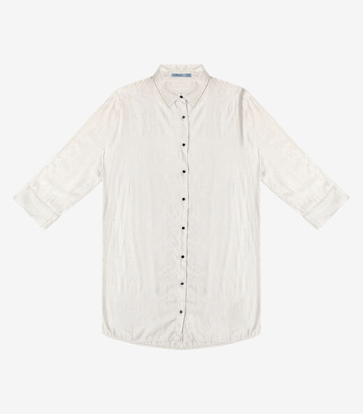 Vestido Chemise Feminino Com Botões Endless Bege