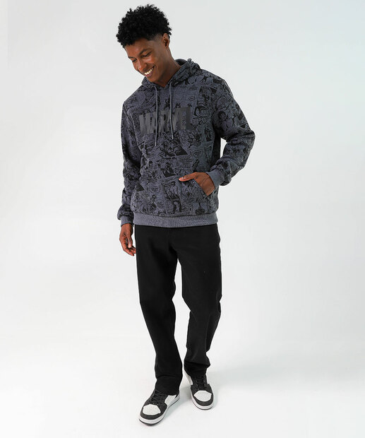 Blusão Masculino Moletom Super Heróis Marvel Cinza