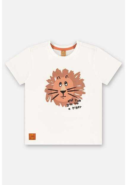 Camiseta Leão em Algodão Infantil Up Baby