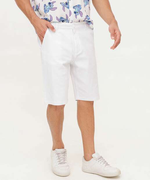 Bermuda Masculina Bolsos Marisa Branco