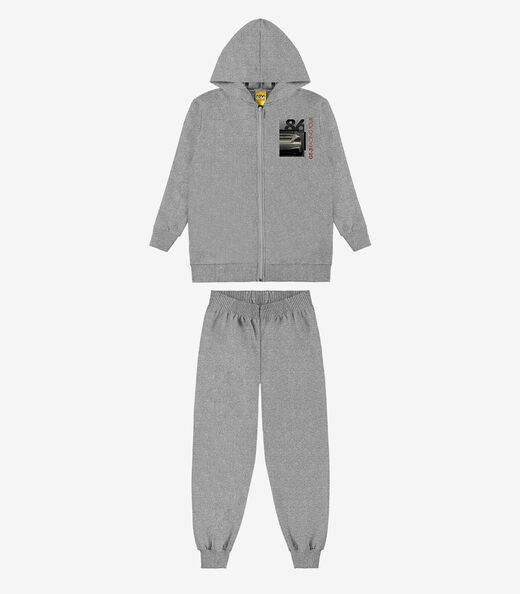 Image_Conjunto Jaqueta Com Capuz E Calça Rovi Kids Cinza