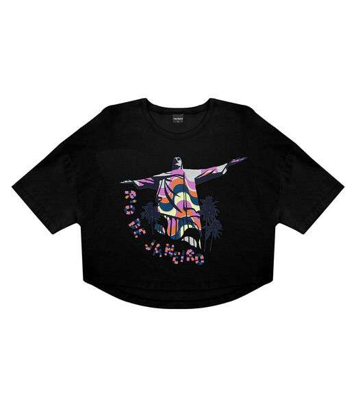 Blusa Feminina Estampa Cristo Rovitex Teen Preto