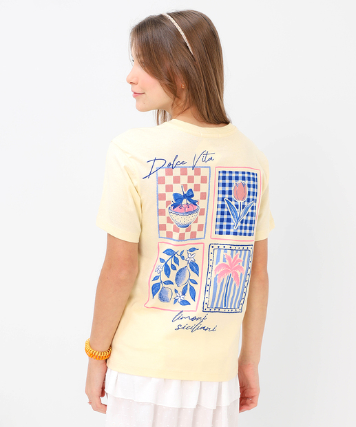 Camiseta Juvenil Estampa Limão Marisa Tam 10 a 16 Amarelo