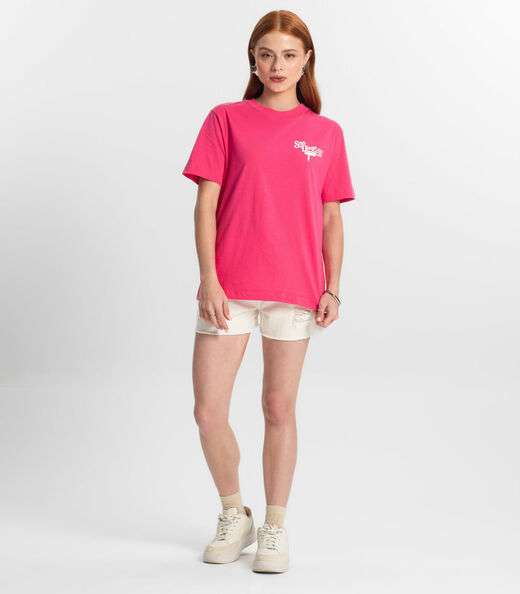T-Shirt Juvenil Feminina Minty Rosa