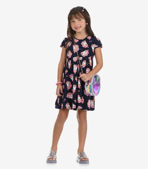 Vestido Cotton Rovi Kids Azul