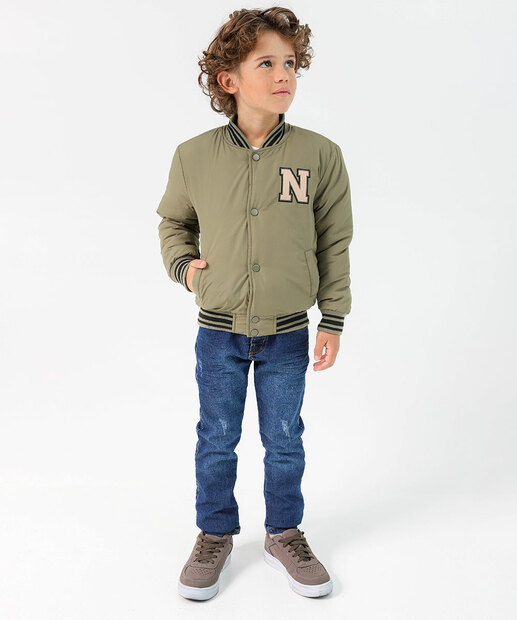 Jaqueta Infantil Bomber Puffer Marisa Tam 4 a 10 Verde